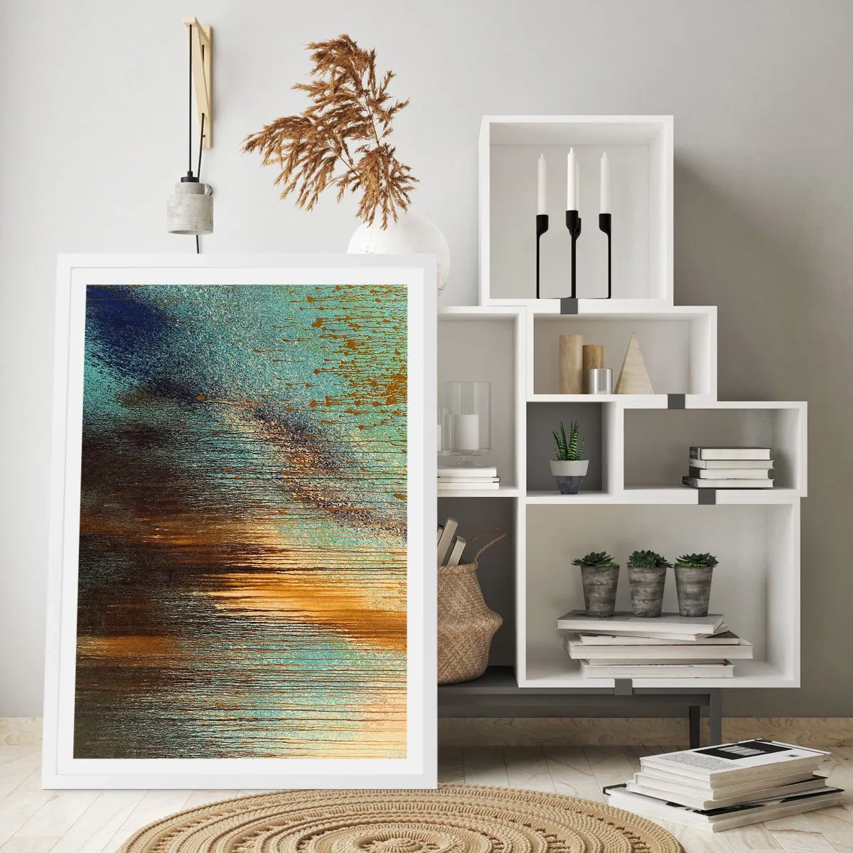 Poster în ramă albă - O compoziție cromatică neaccidentală - 61x91 cm