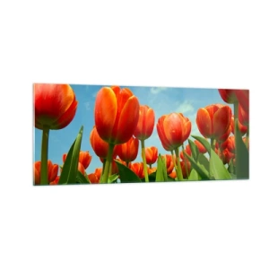 Tablou pe sticlă - Doar cerul albastru - 100x40 cm