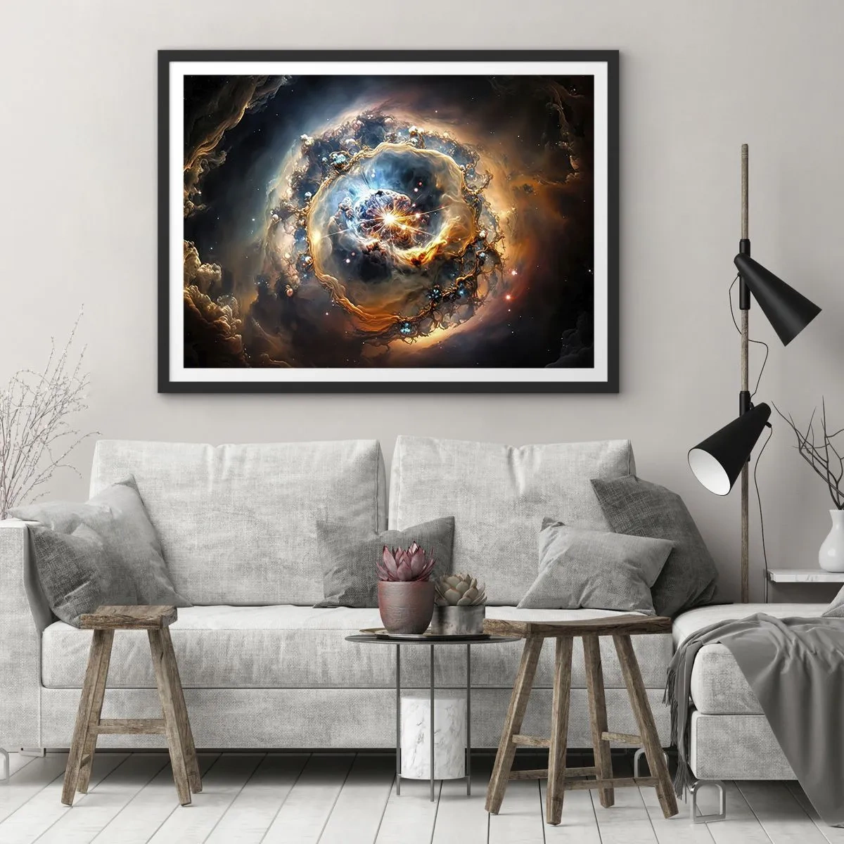 Poster în ramă neagră - Început - 70x50 cm