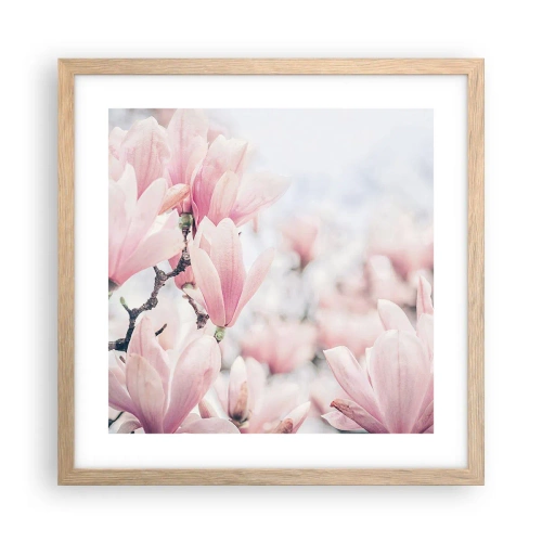Poster în ramă de stejar deschis - Idealul de subtilitate - 40x40 cm
