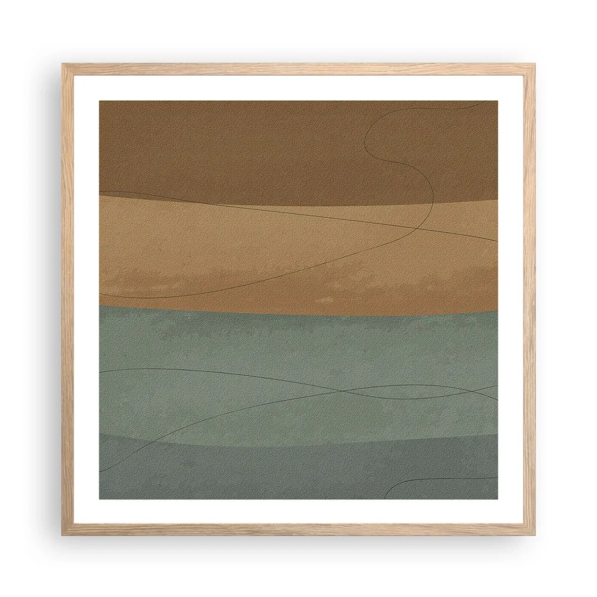 Poster în ramă de stejar deschis - Compoziție orizontală - 60x60 cm