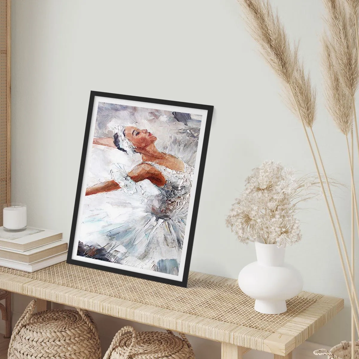 Poster în ramă neagră - Moale și ușoară ca tulul - 30x40 cm