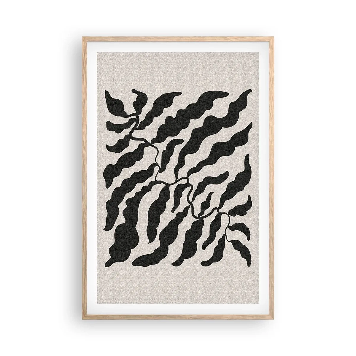 Poster în ramă de stejar deschis - Natura pătratului - 61x91 cm