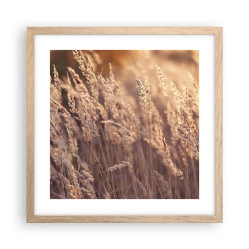 Poster în ramă de stejar deschis - Gata să întâmpine toamna - 40x40 cm