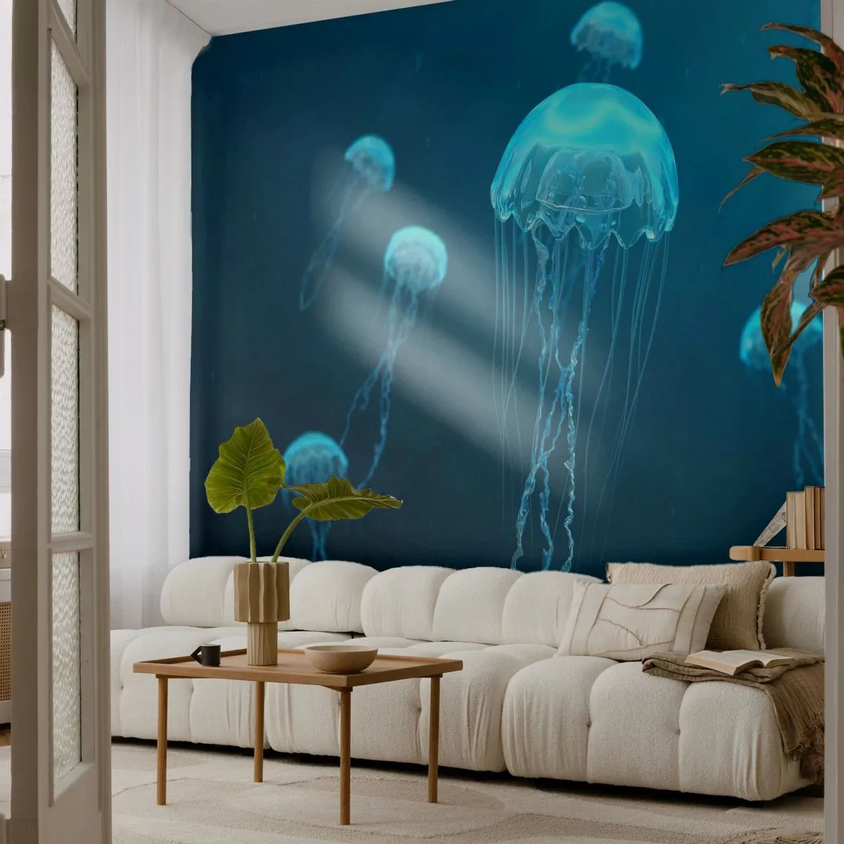 Tapet Standard Eco - Dansul oceanic - meduze, Ocean, Apă - 400x280 cm