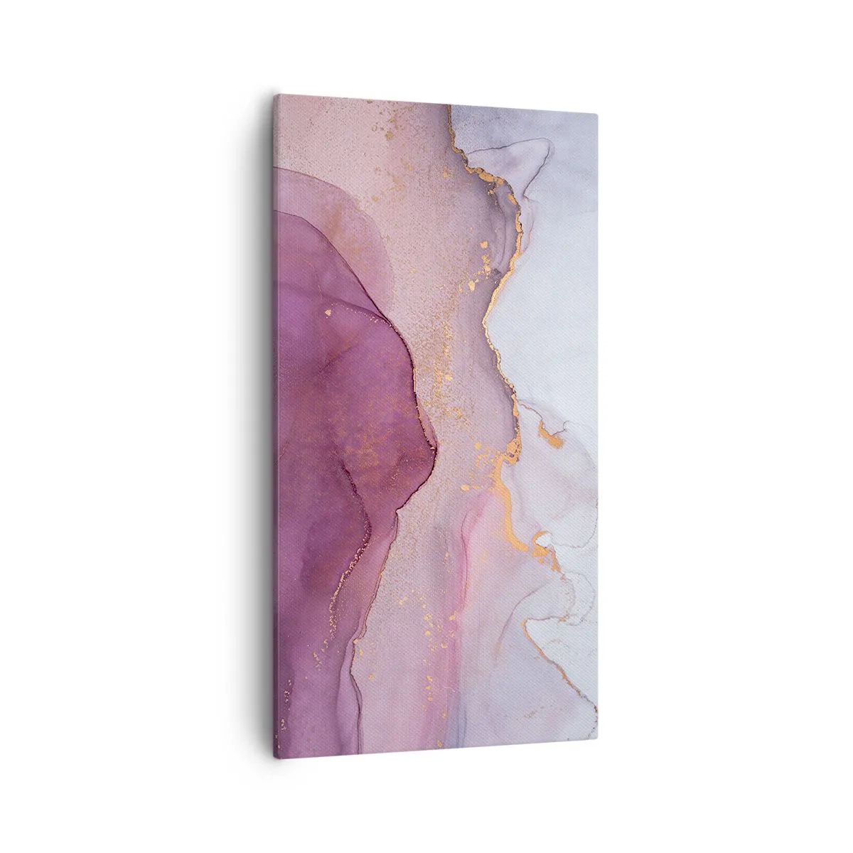 Tablou pe pânză - Valuri de liliac și violet - 55x100 cm