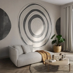 Tapet Premium Sand - Centrul cel mai important - Rotile, Minimalist, Contemporan - 100x70 cm