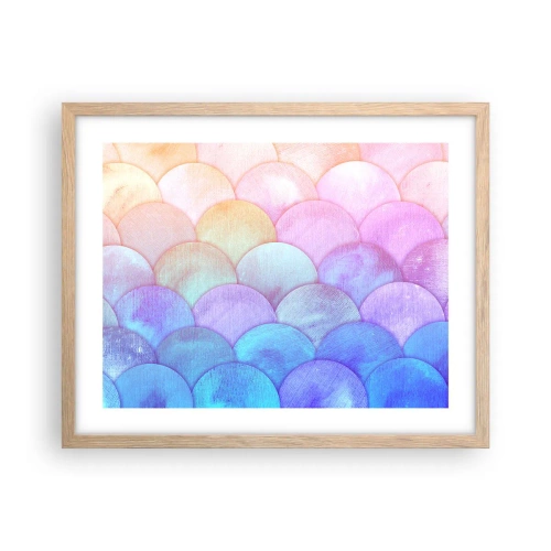 Poster în ramă de stejar deschis - Coajă de perlă - 50x40 cm