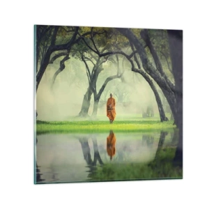 Tablou pe sticlă - Pe drumul spre iluminare - 30x30 cm