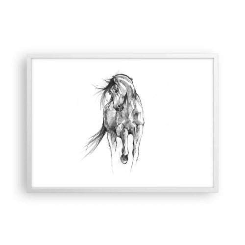 Poster în ramă albă - Într-un trap grațios - 70x50 cm