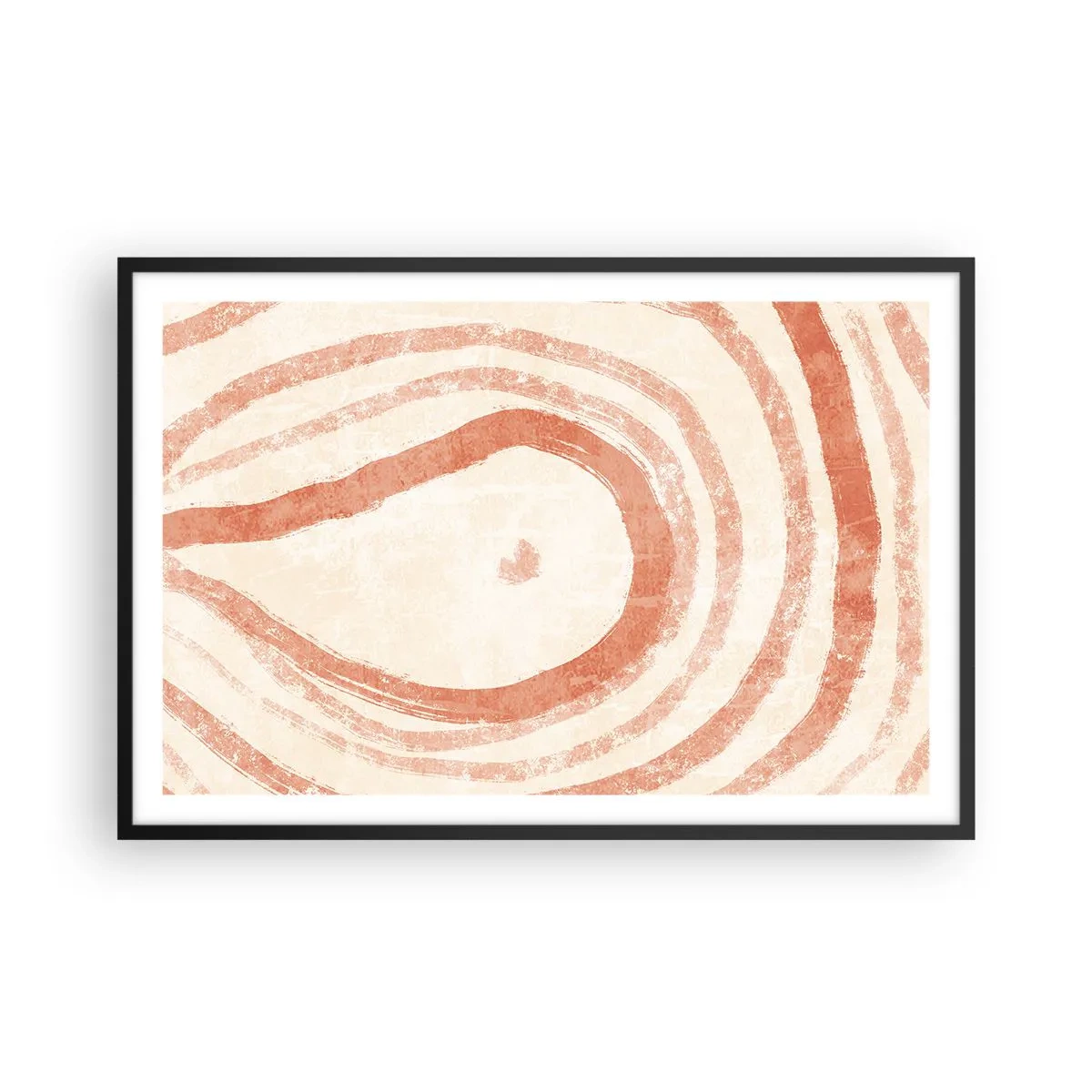 Poster în ramă neagră - Cercuri de corali - compoziție - 91x61 cm