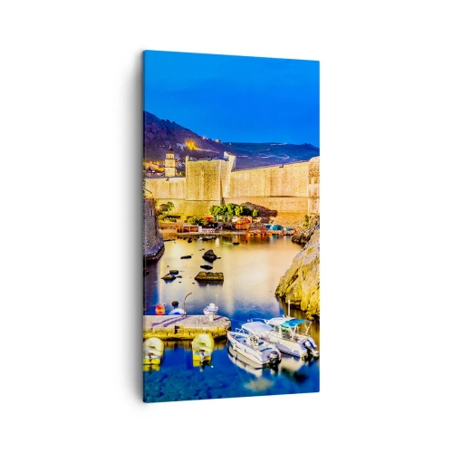 Tablou pe pânză - O noapte luminoasă pe Marea Adriatică - 45x80 cm