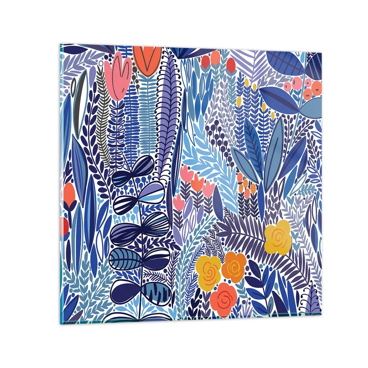 Tablou pe sticlă - Grădină havaiană - 30x30 cm