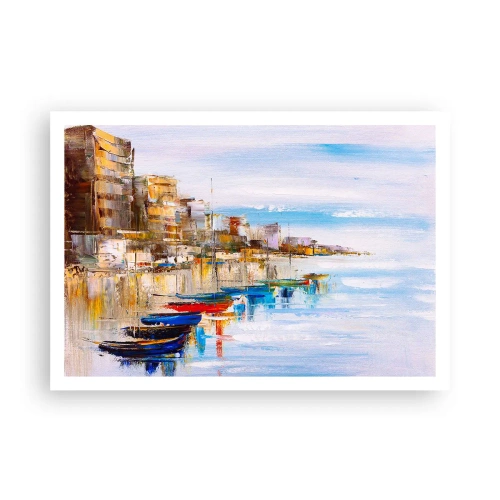 Poster - Port urban multicolor - 100x70 cm
