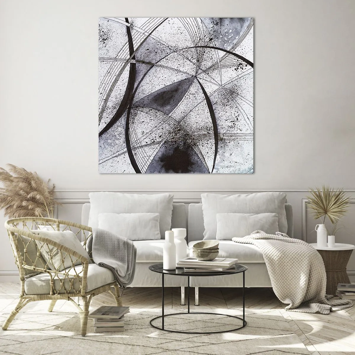 Tablou pe sticlă - O fantezie futuristă - 30x30 cm