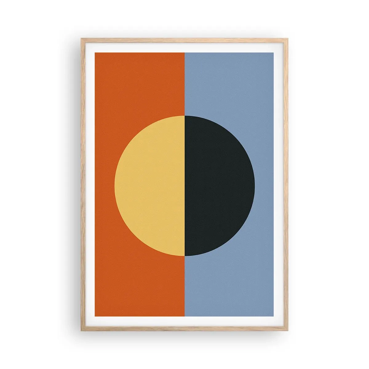 Poster în ramă de stejar deschis - O compoziție de căldură și răcoare - 70x100 cm
