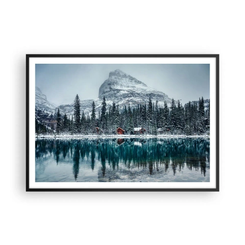Poster în ramă neagră - Refugiu canadian - 100x70 cm