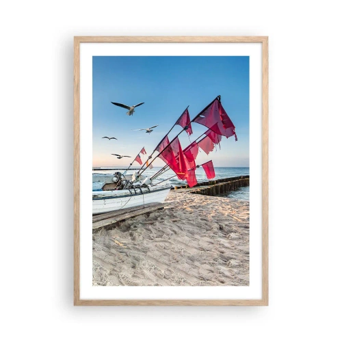 Poster în ramă de stejar deschis - O odihnă binemeritată - 50x70 cm