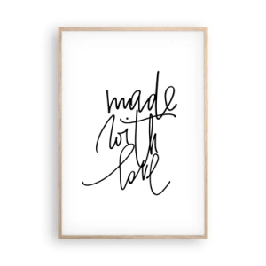 Poster în ramă de stejar deschis - Cel mai bun brand - 70x100 cm