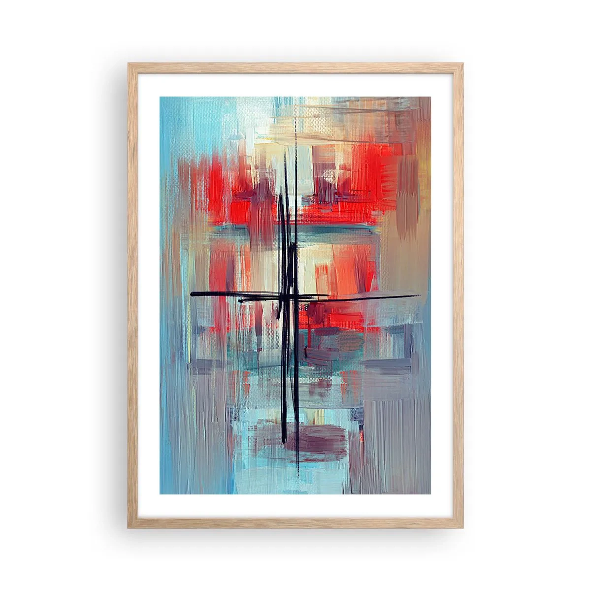 Poster în ramă de stejar deschis - Peisaj dintr-o dimensiune necunoscută - 50x70 cm