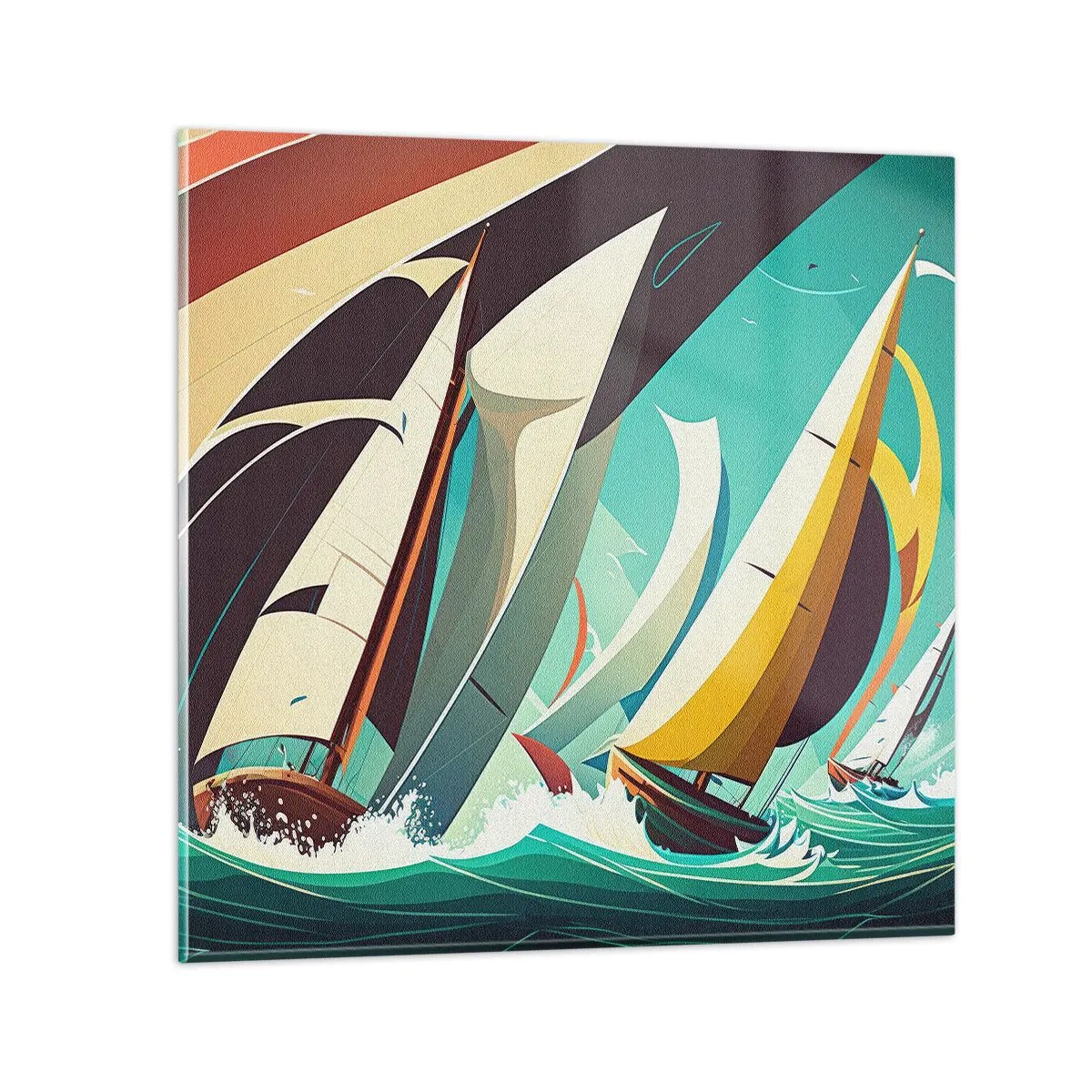 Tablou pe sticlă - Voinici și învingători - 40x40 cm