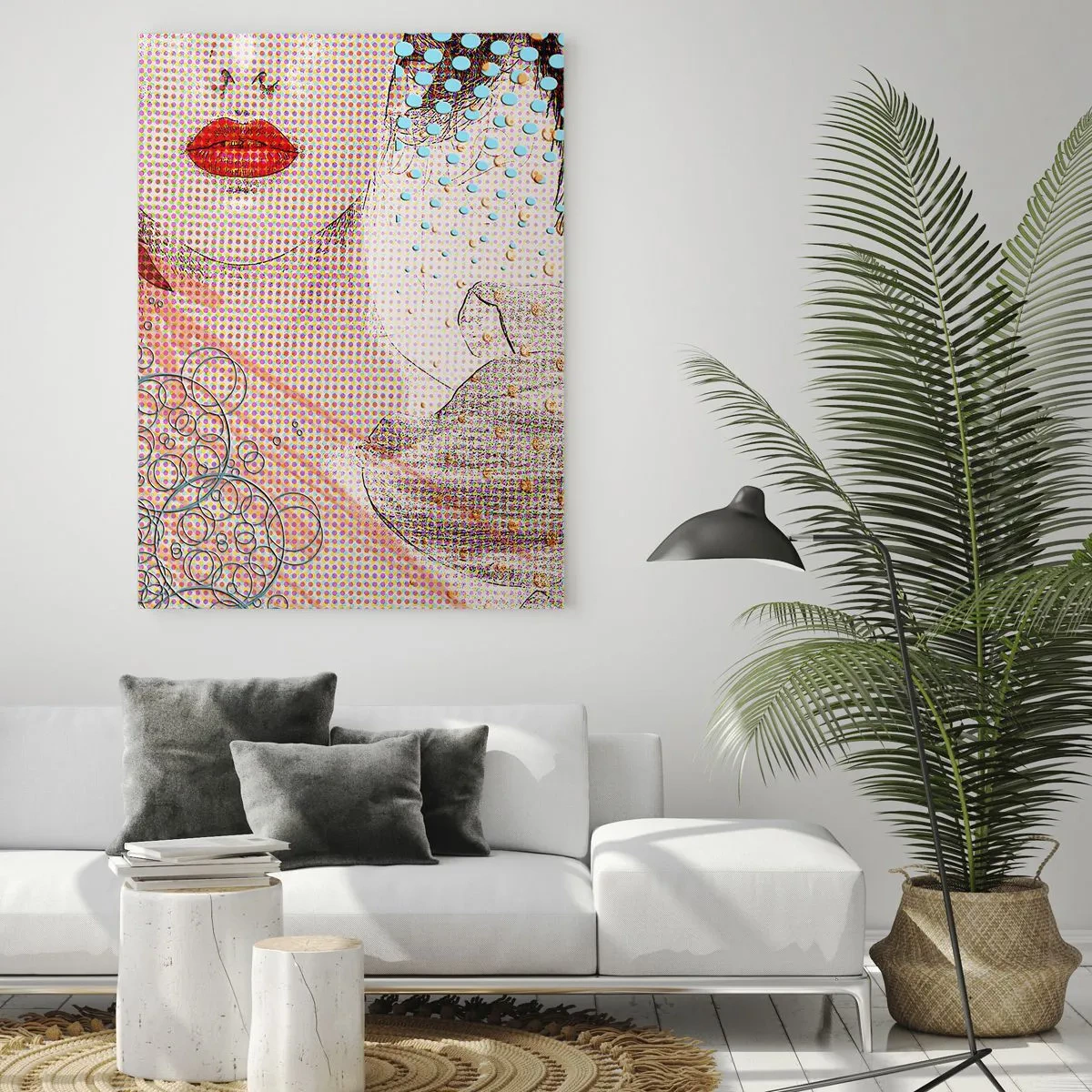 Tablou pe sticlă - Eroină de benzi desenate - 70x100 cm