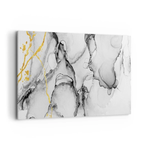 Tablou pe pânză - Compoziție cu motiv auriu - 100x70 cm