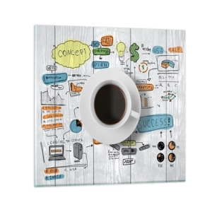 Tablou pe sticlă - Timp pentru o pauză - 30x30 cm