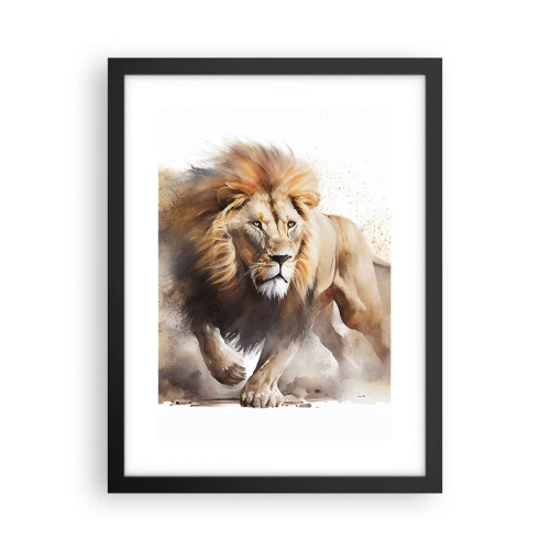 Poster în ramă neagră - Regele se mișcă - 30x40 cm