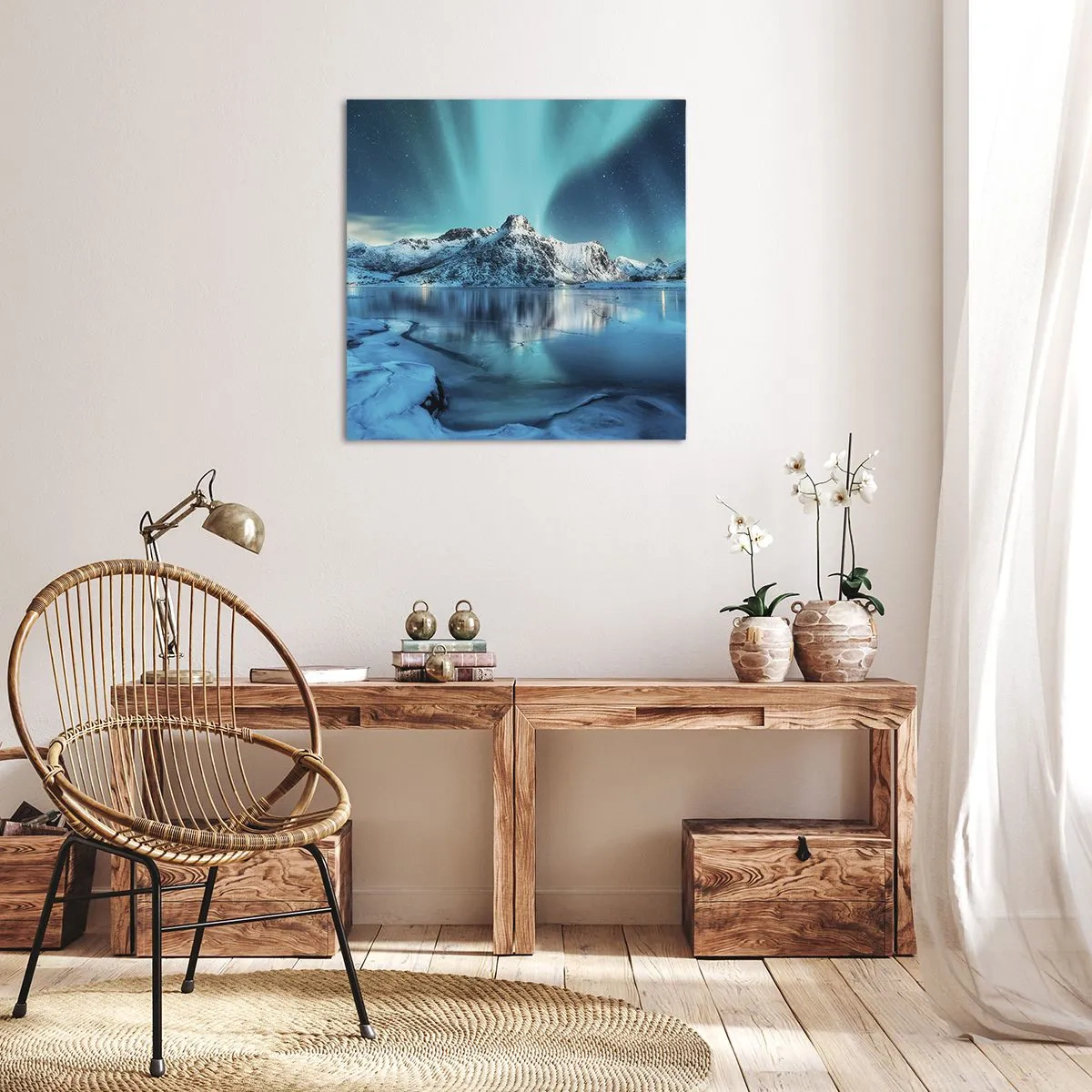 Tablou pe pânză - Noaptea de lumină - 60x60 cm