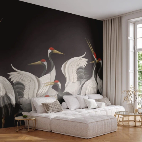 Tapet Premium Canvas - Problemele importante ale păsărilor - Macarale, Păsări, Bucată - 250x175 cm