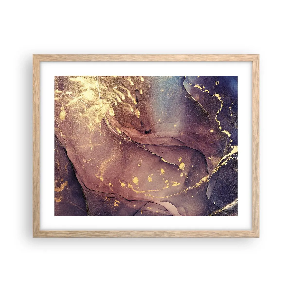 Poster în ramă de stejar deschis - Materie și spirit - 50x40 cm