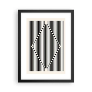 Poster în ramă neagră - Iluzie geometrică - 30x40 cm
