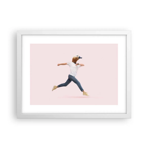 Poster în ramă albă - Un strop de absurditate - 40x30 cm