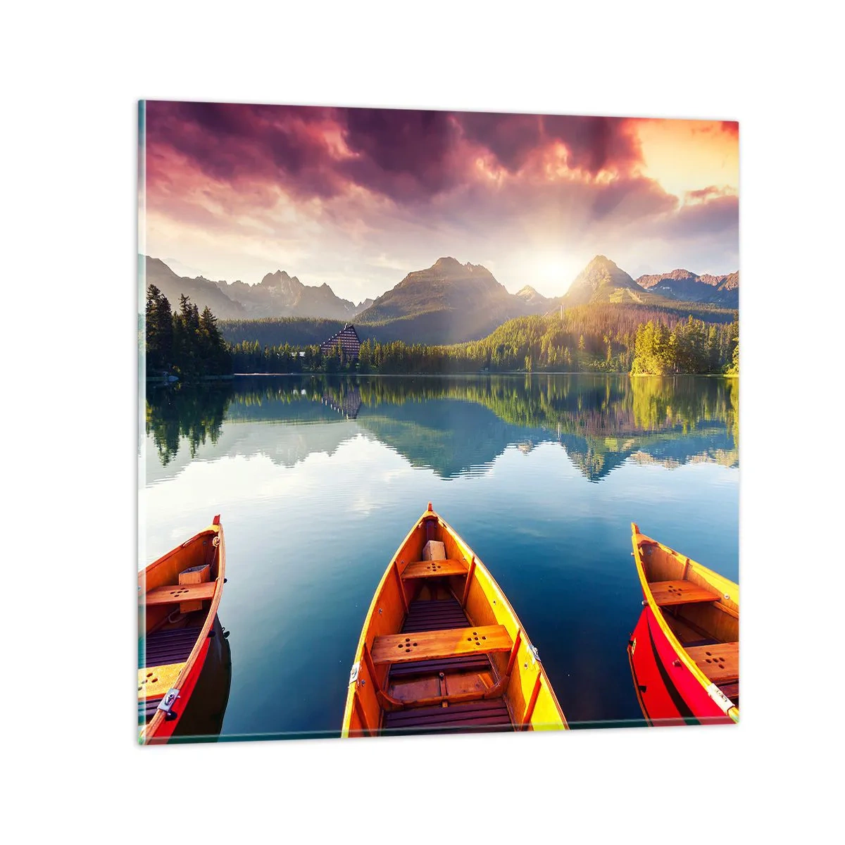 Tablou pe sticlă - Nimic împotriva naturii - 30x30 cm