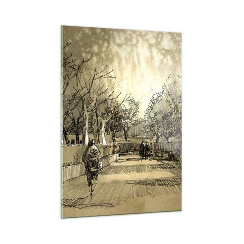 Tablou pe sticlă - Un moment reținut cu pene - 50x70 cm
