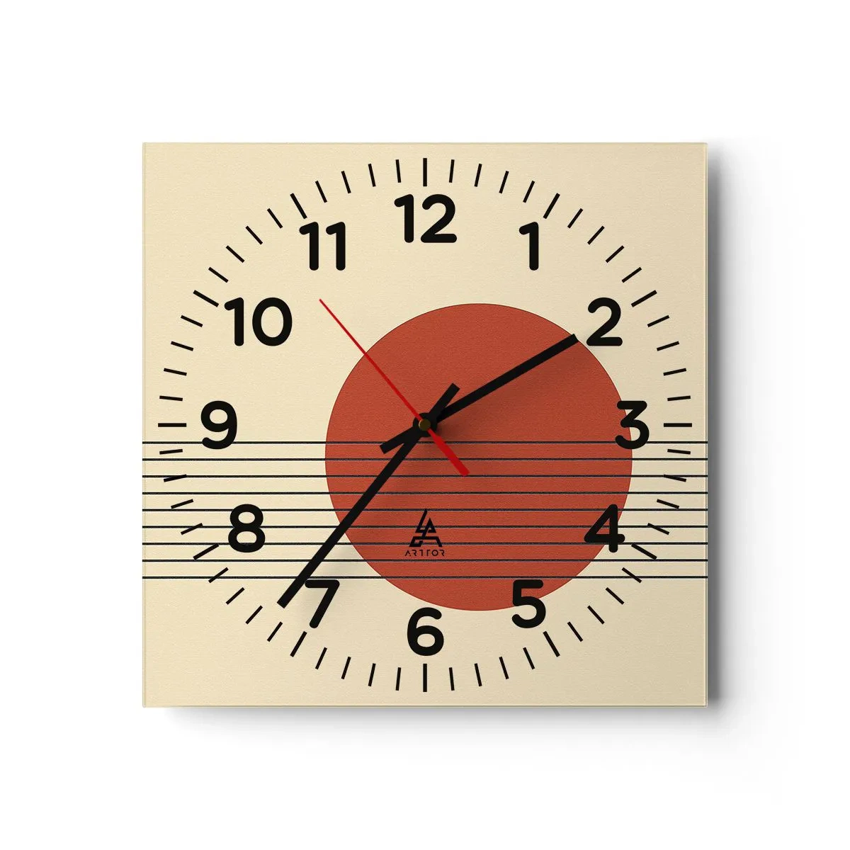 Ceas de perete - Ceas pe sticlă - În continuare - 40x40 cm