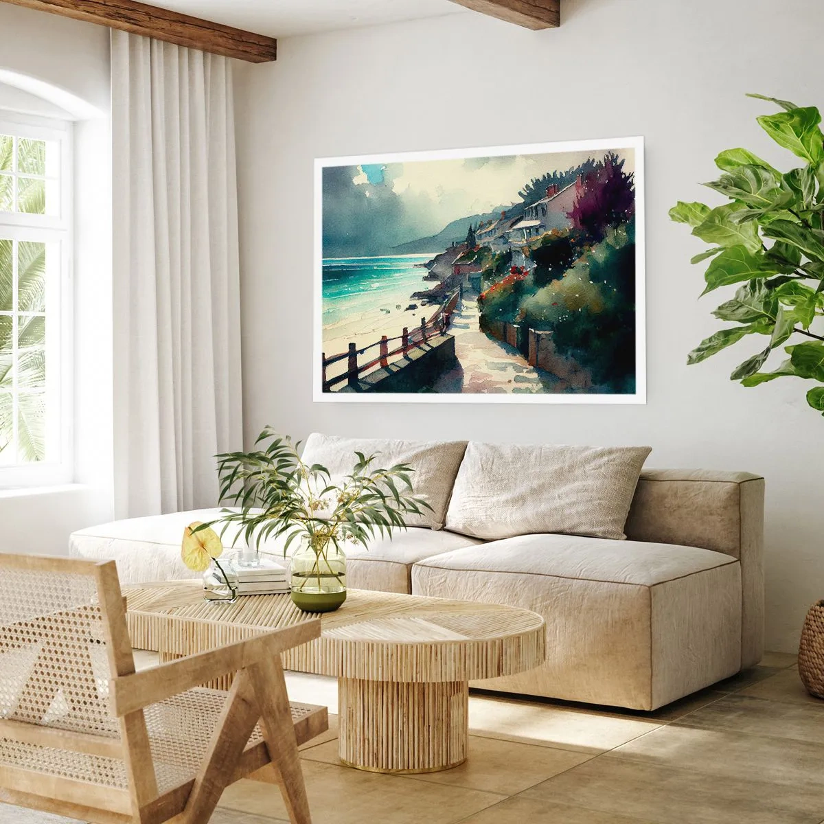 Poster - Orășel mediteraneean - 40x30 cm