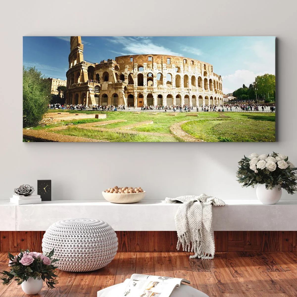 Tablou pe pânză - Încă mai poți auzi zgomotul armelor - 120x50 cm