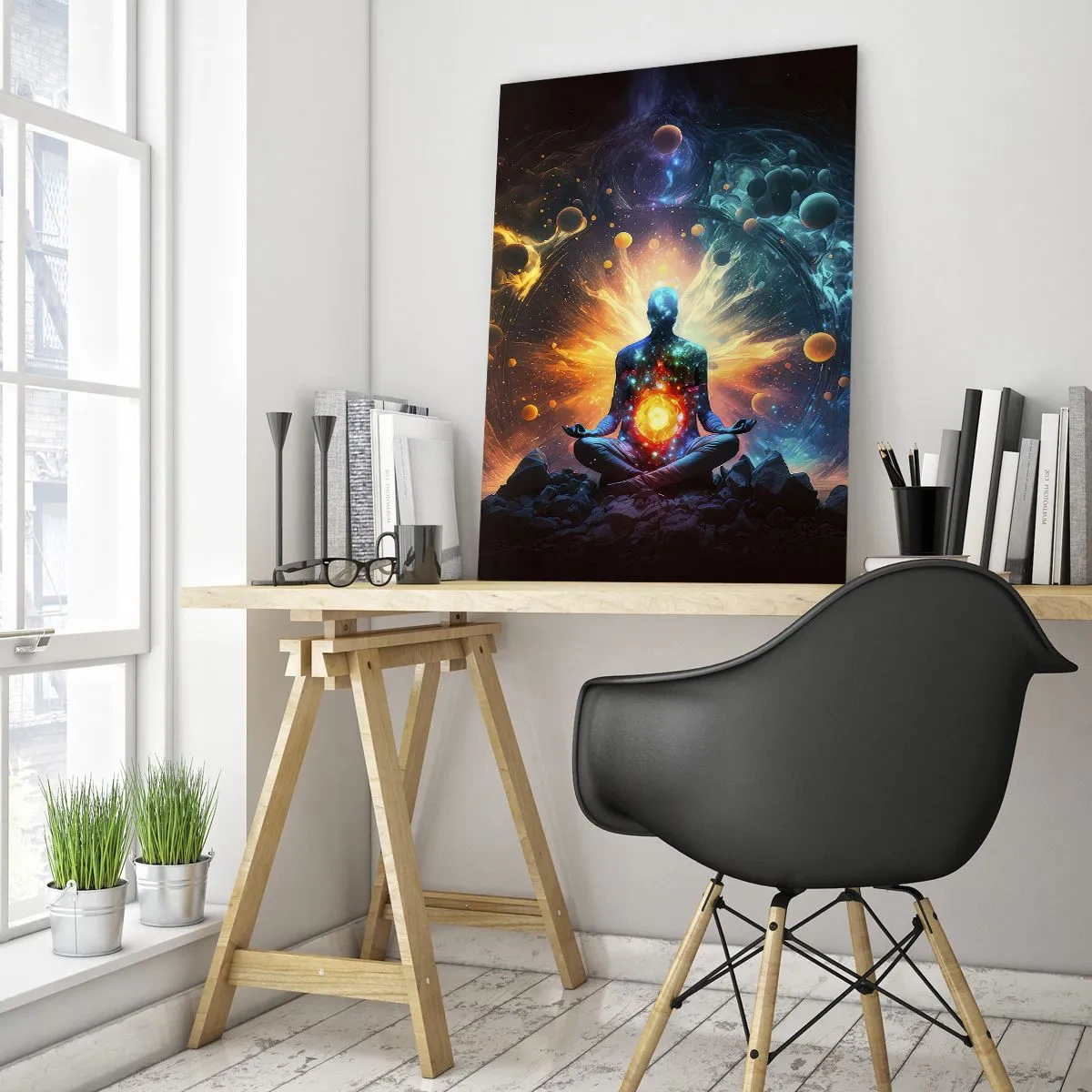 Tablou pe sticlă - Liniște cosmică - 50x70 cm
