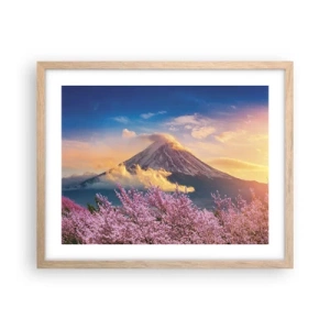 Poster în ramă de stejar deschis - Sfințenia japoneză - 50x40 cm
