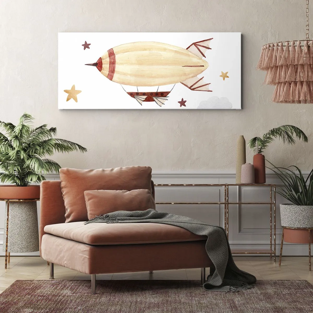 Tablou pe pânză - Aeronava - 120x50 cm
