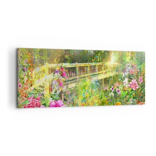 Tablou pe pânză - Podul suspinelor de primăvară - 100x40 cm