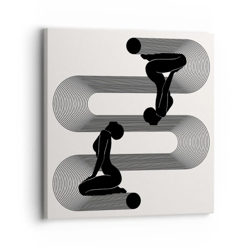 Tablou pe pânză - Simetrie senzuală - 30x30 cm