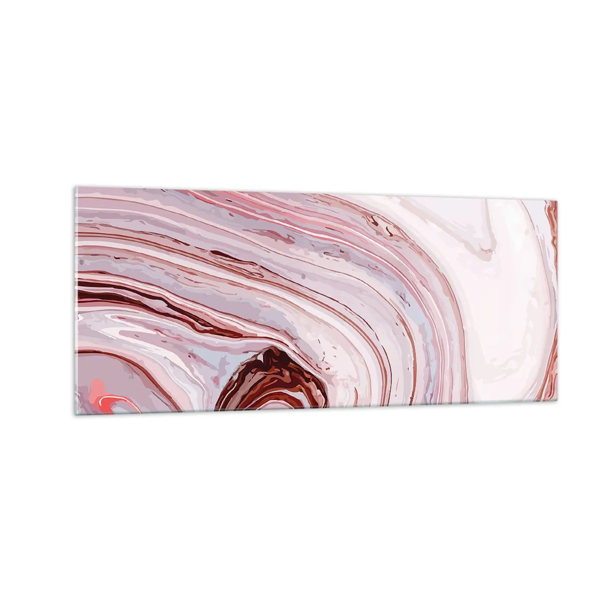 Tablou pe sticlă - Drept înainte, apoi dreapta jos - 100x40 cm