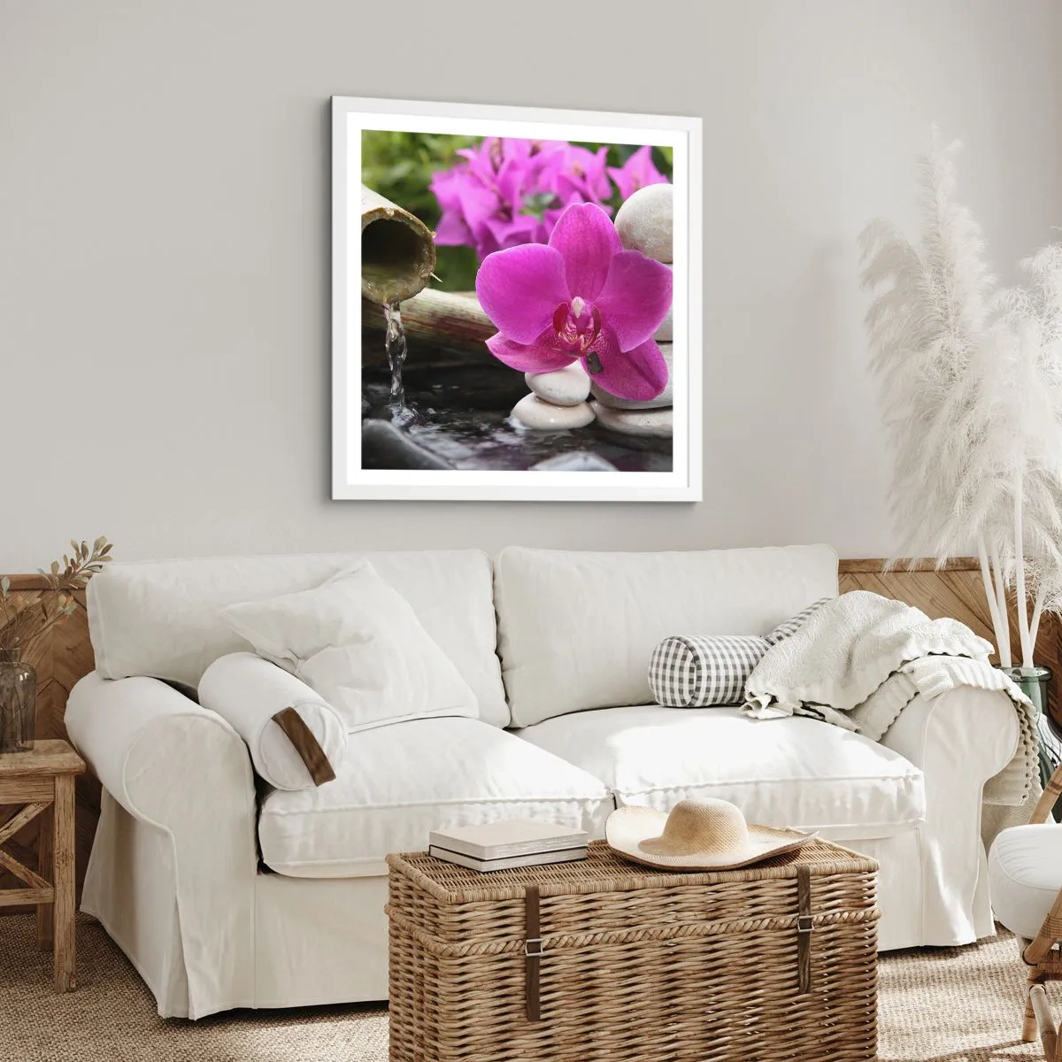 Poster în ramă albă - Te odihnești deja - 30x30 cm