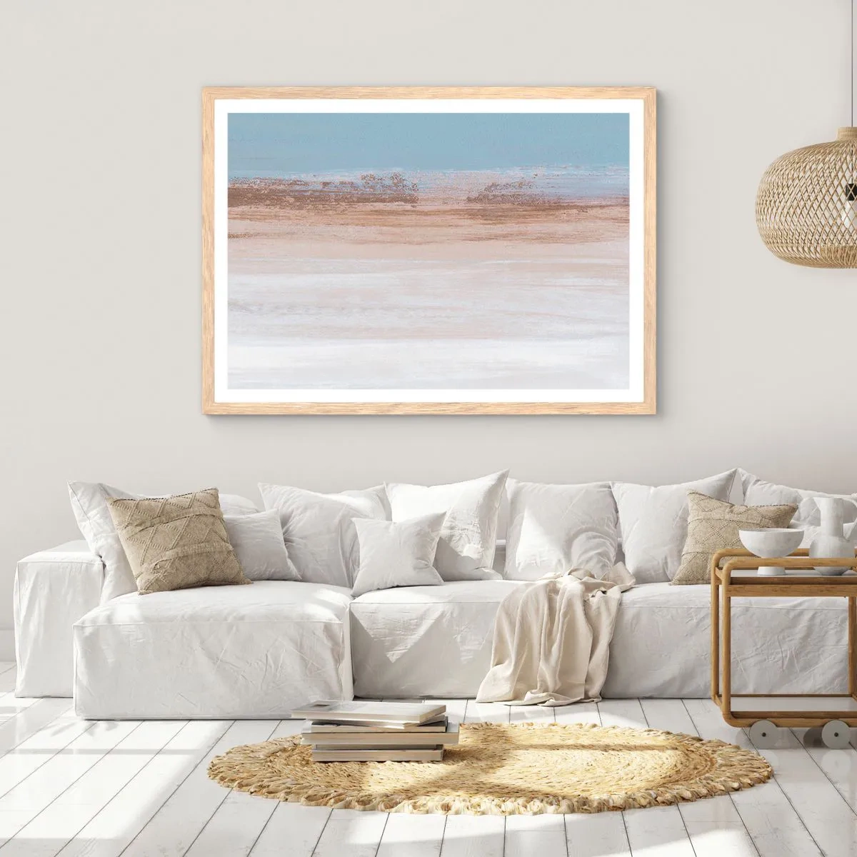 Poster în ramă de stejar deschis - Un peisaj ambiguu - 70x50 cm