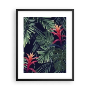 Poster în ramă neagră - Flacăra verde - 40x50 cm