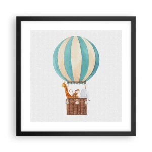 Poster în ramă neagră - O călătorie fantastică - 40x40 cm