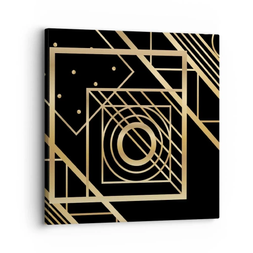 Tablou pe pânză - Geometrie de aur - 30x30 cm